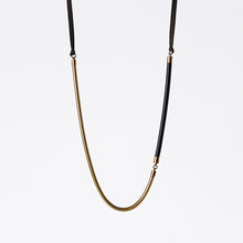 strapped light snake chain brass necklace #1
