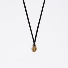 strapped light shell brass necklace #2