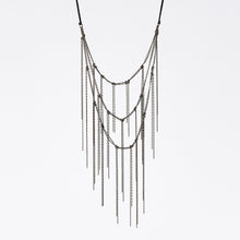 strapped light fringes brass necklace #1