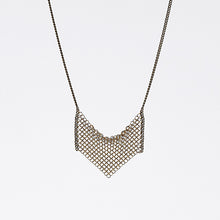 waterfall ring mesh brass necklace #4