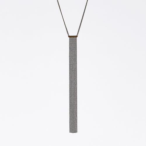 waterfall ball chain S brass necklace #1