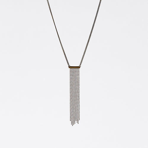 waterfall ball chain S brass necklace #2 