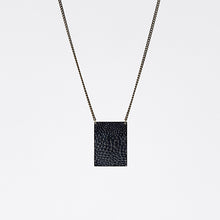 shield ostrich black brass necklace #2