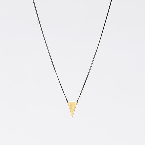 edgy triangle S brass necklace #2