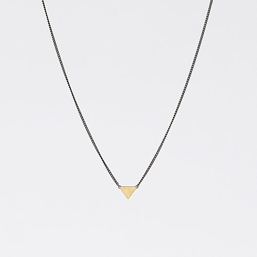 edgy triangle S brass necklace #3