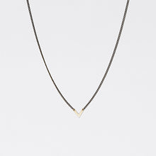 edgy triangle S brass necklace #1