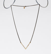 edgy triangle L brass necklace #1 by ronijewelry