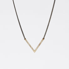 edgy triangle L brass necklace #1 by ronijewelry