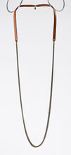 strapped messy S brass necklace #2