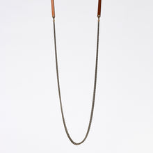 strapped messy S brass necklace #2