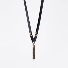 strapped tassel brass necklace #2
