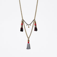 gipsy turkey tassel M brass necklace #2
