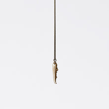 treasure nature crab brass necklace #1