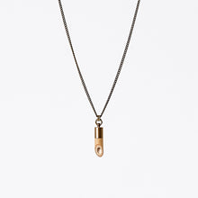 Nature bamboo brass necklace #4