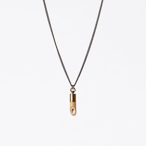 Nature bamboo brass necklace #4