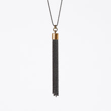 tassel ball chain L brass necklace #2