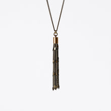 tassel curb chain M brass necklace #2