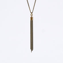 tassel curb chain S brass necklace #1