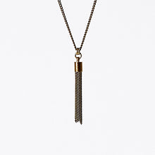 tassel curb chain S brass necklace #2