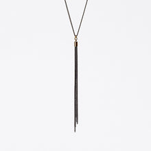 tassel curb chain XS brass necklace #1
