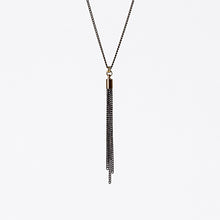 tassel curb chain XS brass necklace #2