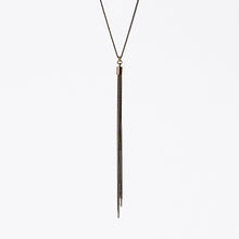 tassel curb chain XS brass necklace #3