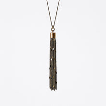 tassel curb chain L brass necklace #2