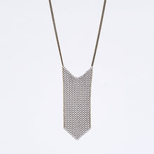 waterfall ring mesh brass necklace #2